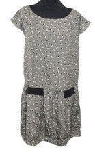 VESTIDO SEÑORA VESTIDO SEÑORA CUT OUT OLIVA CAQUI PUNTOS BCBGENERATION talla M 38 NUEVO