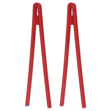 Pinzas para tostadas de silicona 8.7", 2 piezas para utensilios de cocina, rojo