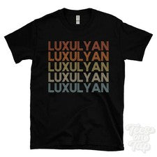 CAMISETA ESTILO RETRO REPETIDO DE LUJO para hombre y mujer Reino Unido top name regalo