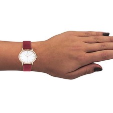 Oozoo Cuero Reloj de Mujer C10942 Análogo Cuarzo Pulsera Rojo Relojes UOC10942