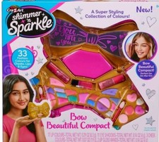 Hermoso conjunto de maquillaje compacto y real Shimmer N Sparkle Bow para niños