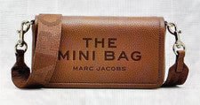 Marc Jacobs EL MINI BOLSO CUERO GRANULADO MARRÓN-8 X 4,5 X 2 CORREAS-SELLADO con ETIQUETAS
