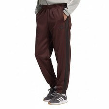 Pantalones de chándal para hombre Adidas marrón sombra negros calce suelto estadio JX5620 nuevos