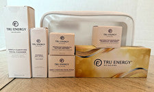 Kit de cuidado de la piel TRU ENERGY 6 piezas limpiador exfoliante suero día noche tratamiento varita bolsa