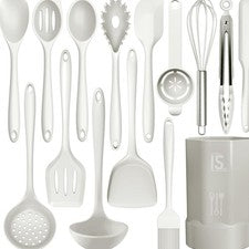 Juego de utensilios de cocina de silicona - Utensilios de cocina de silicona resistentes al calor 446 ° F...