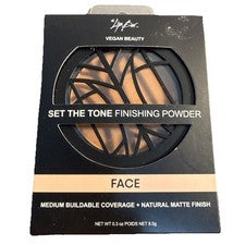 Polvo de acabado en tono barra de labios medio edificable + acabado mate natural - belleza vegana