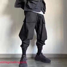 Pantalones Harén Sueltos Góticos Punk Para Hombres Motociclista Pantalones Ajustados Informales Pantalones Moda