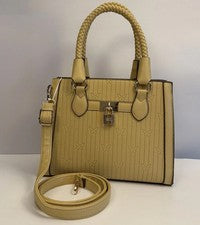 Cartera amarilla Bolsos de mano con asa superior Cartera Bolso de mano mediano Cuero vegano Bandolera