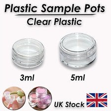 Olla de muestra 3 ml 5 ml pequeña redonda tarro de plástico brillo maquillaje cosmético herramienta de viaje