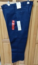 Pantalón Dickies Para Hombres 44x30 Industrial Frente Plano 874 Flex Ajuste Original Azul Marino Nuevo con Etiquetas