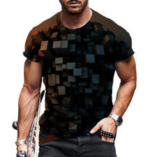 Camiseta Hombres Camiseta Antiguo Manga Corta Gráfico Moda 3D Suave Como La Seda