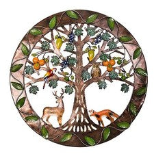 Arte de pared de metal para árbol inspirador clásico decoración del hogar diseño colgante vibrante