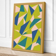 Impresión en lienzo geométrica de geometría dispersa arte de pared decoración del hogar listo para colgar