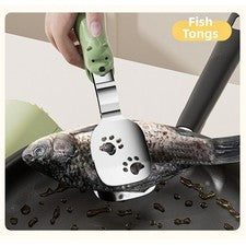 Herramienta de cocina 2 en 1 espátula con pinzas de fijación para panqueques