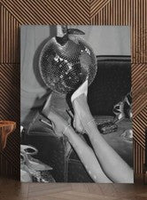 Zapatos de baile de discoteca moda arte de pared lienzo-impresión enmarcada-papel póster-decoración del hogar