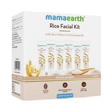 Kit facial de arroz Mamaearth con agua de arroz y niacinamida para piel de vidrio - 60 g |