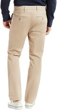 PANTALONES CHINOS ELÁSTICOS RECTOS LEVI'S - Para hombres 38 X 30 "True Chino" Tostado Caqui Nuevos con Etiquetas