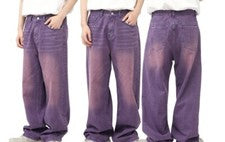 Pantalones de mezclilla y pantalones de personalidad de pierna recta simples sueltos de moda informales para hombre