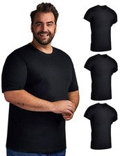Paquete de 3 camisetas ligeras de algodón de manga corta para hombre de Billionhats (4X-grandes)