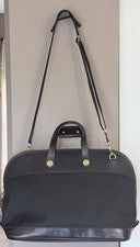 Bolso grande de viaje vintage Dooney & Bourke Cabriolet de cuero y lona A1087822