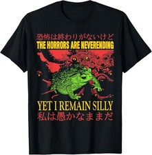 Camiseta de terror The Horrors Are Never Ending Frog Frog