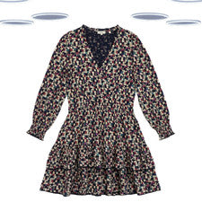 Vestido para mujer Ex Fat Face - Jersey estilo envolvente estampado de varios dados azul marino