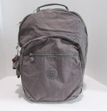 Mochila Kipling Seoul Cool Gris Bolso Escolar Viaje Grande 17" Nueva con Etiquetas