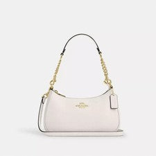 Bolso de Hombro COACH Teri Tiza CV934 IMCHK Cuero Guijarro Bandolera...
