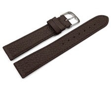 Correa de reloj XL cuero de ciervo granulado marrón oscuro 12 mm 14 mm 16 mm 18 mm 20 mm