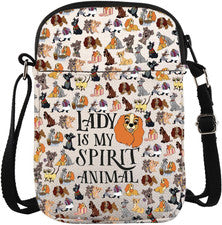 Bolso Bandolera Dama Vagabundo Perro Dama Abanicos Regalo Dama Es Mi Espíritu Animal Regalo