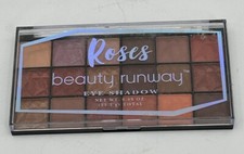 Paleta de sombras de ojos ROSES Beauty Runway 18 tonos brillantes sólidos TOTALMENTE NUEVA