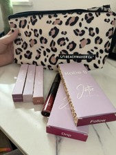 Katie B x Jatie Belleza Conjunto de Maquillaje Leopardo Bolso Tonos Hielo Iluminado Imparable