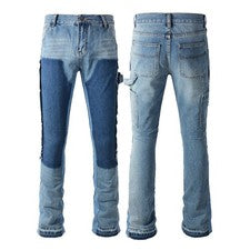 Nuevos Pantalones Pop Para Hombre Estilo Corte Bota Informal Llamaradas Campana Pantalones Azul Jeans 9307