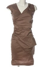 Vestido de cóctel mujer Anna Rita N elegante marrón talla 34 Ramie