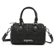 Bolso Chopper Hanna bordado - negro