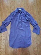 BCBGENERATION MUJER MORADO ABOTONADA CAMISA VESTIDO TALLA XS