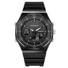 Reloj Pulsera Hombre Deportivo Militar Impermeable Cuarzo Negro Correa Silicona