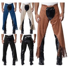 Hombres Disfraz Carnavales Pantalones Entrepierna Abierta Ropa Informal Festival Vaquero Moda