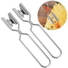2 Stück Ananas Augenschäler Obstschneider Küchenhelfer Set