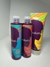 Wakati Cuidado del Cabello Set Champú Acondicionador y Crema Natural Cabello Hidratación Paquete