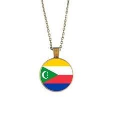 Collar Bandera Comoras • Joyería Colgante Comoras • Regalo para Mujer Comora