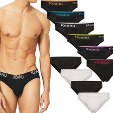 Paquete de 6 calzoncillos Keanu 100 % algodón sin cordones cintura de diseñador ropa interior S - 2XL