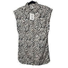 Mini Vestido Camisa Para Mujer Lita by Ciara Estampado Guepardo Sin Mangas Talla XS NUEVO CON ETIQUETAS $248