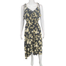 Vestido de verano para mujer GILI talla X pequeña negro estampado floral