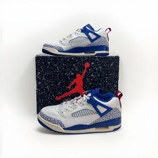 Zapato de baloncesto Jordan Spizike Low Sail/Storm Blue/Varsity Red/Crema para hombre nuevo en caja