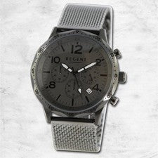 Regent Herren Armbanduhr Analog Metallarmband grau UR1151547