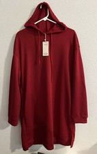 Moda Reina Para Mujer Túnica Grande Sudadera con Capucha Pullover Vestido con Capucha Sudadera Nueva con Etiquetas