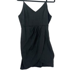Vestido sin mangas Sherosa para mujer con correa ajustable negro talla L