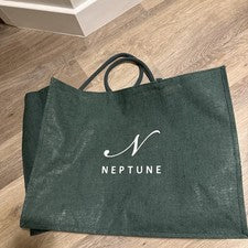 Bolso de Yute Neptune Homewear Verde Oscuro Extra Grande Talla 65 Cm X 50 Cm