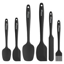 Juego de espátulas de silicona, 6 piezas utensilios de cocina de grado alimenticio